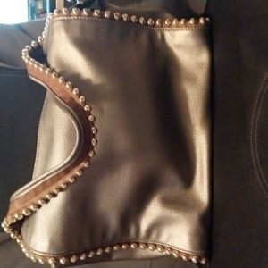 Hobo style two tone metallic bag like new